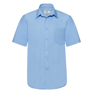 Fruit of the Loom, Poplin Shirt, muška košulja kratkih rukava, svetlo plava, M
