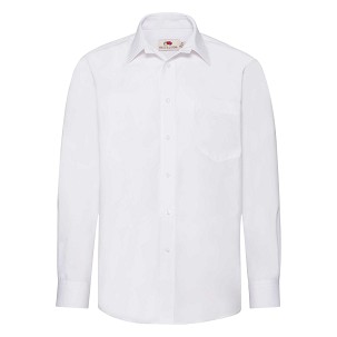 Fruit of the Loom, Poplin Shirt, muška košulja dugih rukava, bela, XL