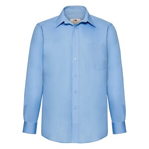 Fruit of the Loom, Poplin Shirt, muška košulja dugih rukava, svetlo plava, M