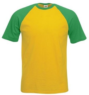 Fruit of the Loom, Baseball T, muška pamučna dvobojna majica kratkih rukava, L