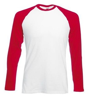 Fruit of the Loom, Baseball T, muška pamučna dvobojna majica dugih rukava, L