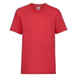 Fruit of the Loom, Valueweight, muška dečija pamučna majica kratkih rukava, crvena 5-6