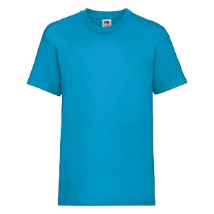 Fruit of the Loom, Valueweight, muška dečija pamučna majica kratkih rukava, azurno plava 5-6