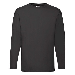 Fruit of the Loom, Valueweight, muška pamučna majica dugih rukava, crna, 2XL