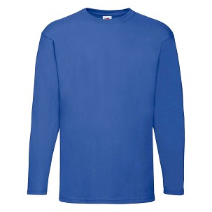 Fruit of the Loom, Valueweight, muška pamučna majica dugih rukava, royal plava, S