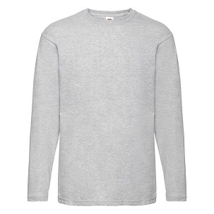 Fruit of the Loom, Valueweight, muška pamučna majica dugih rukava, pepeljasto siva, L
