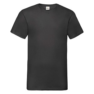Fruit of the Loom, Valueweight, muška pamučna majica kratkih rukava i V izrezom, crna M